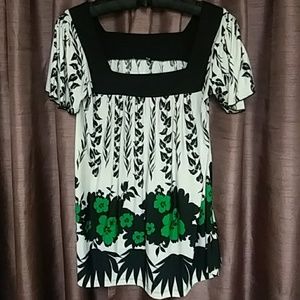 Large Dressy Short Sleve Blouse